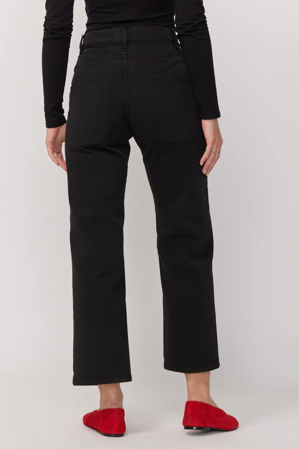 acquaverde Eddy pantalone nero black vita alta