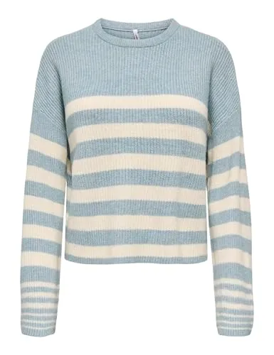ONLY Onlkatia LS Rib Stripe O-Neck maglia taglia L