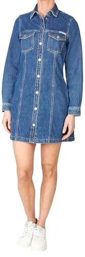 Pepe Jeans Authentic Denim vestito donna M blu corto