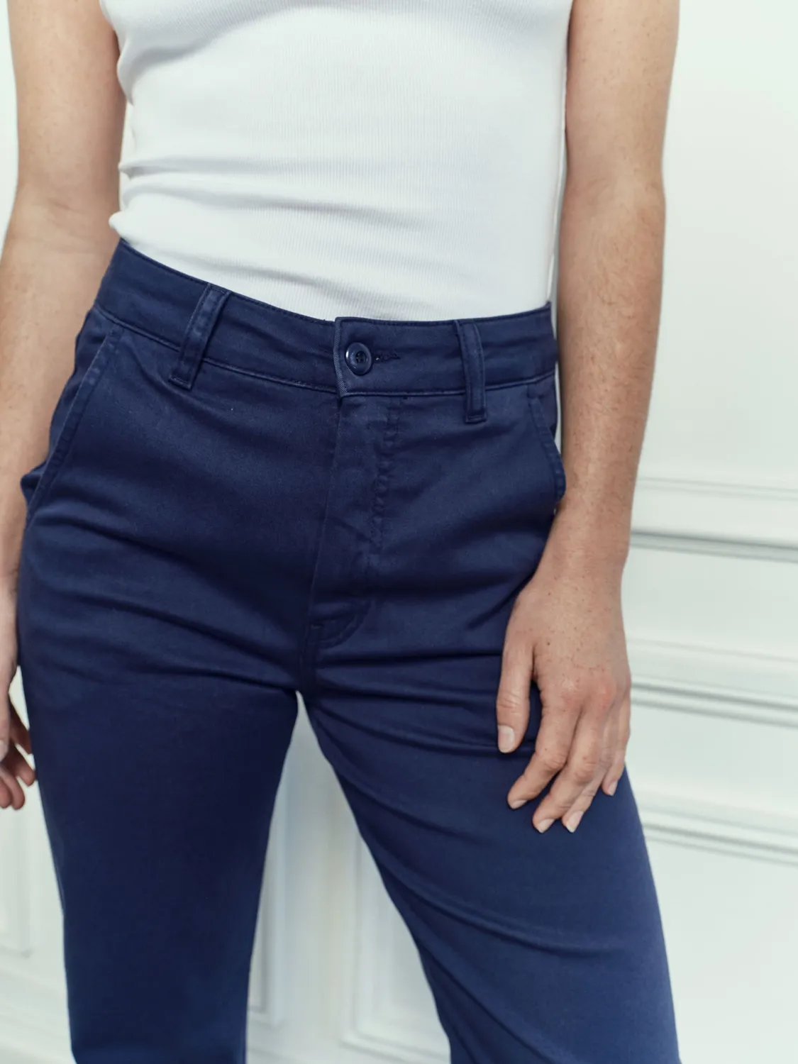 Acquaverde Paltrow Long Midnight pantalone dritto