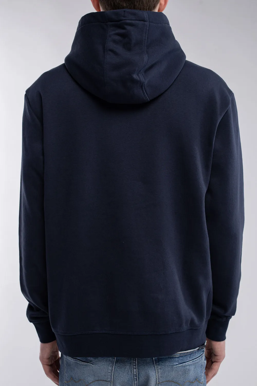 Teddy Smith S-Nark felpa uomo cappuccio blu navy