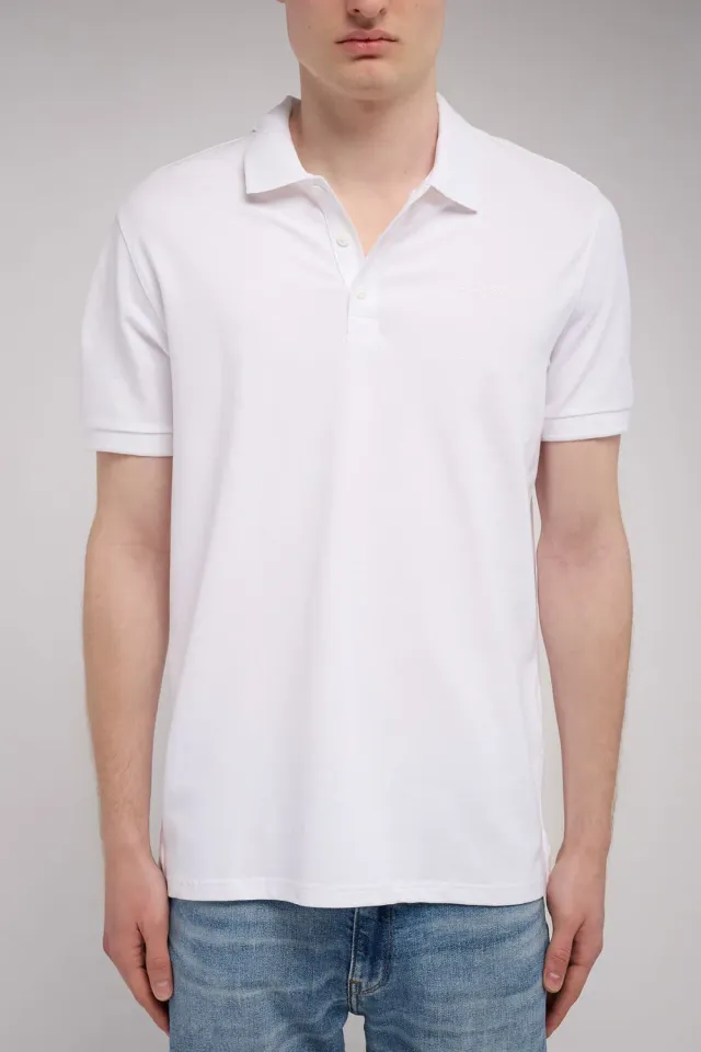 Teddy Smith P-Alban polo uomo bianco piqué cotone