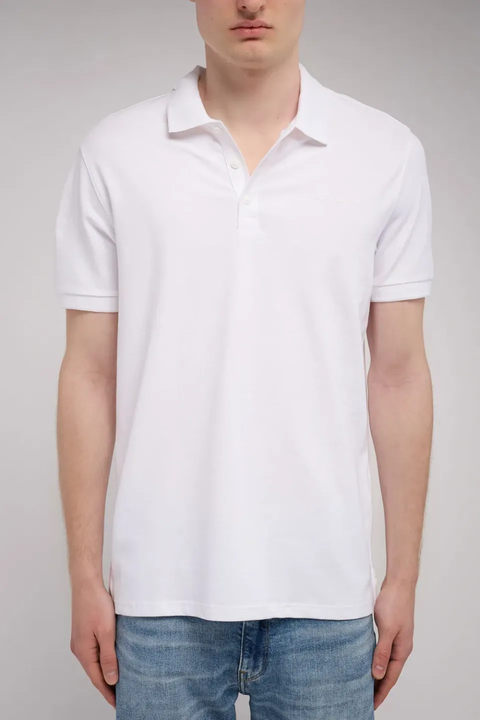Teddy Smith P-Alban polo uomo bianco piqué cotone