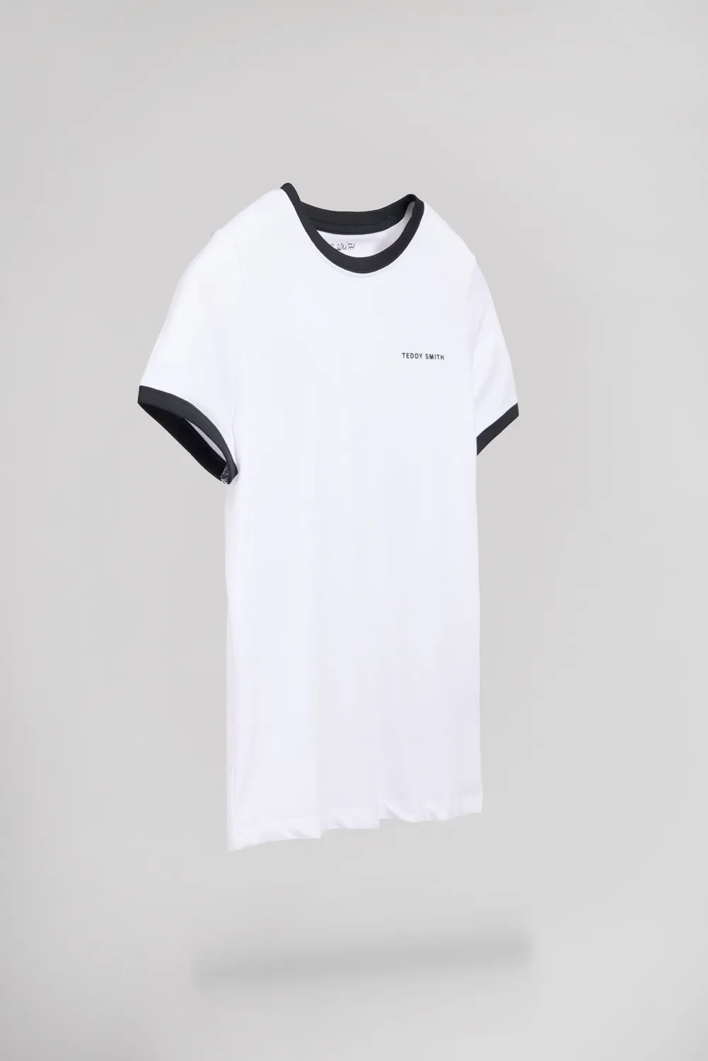 Teddy Smith The Tee 2 R T-shirt bimbo Blanc cotone bordi
