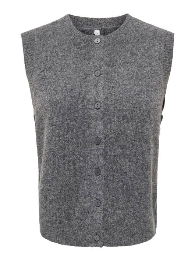 ONLY ONLOLIVIA gilet smanicato grigio XL