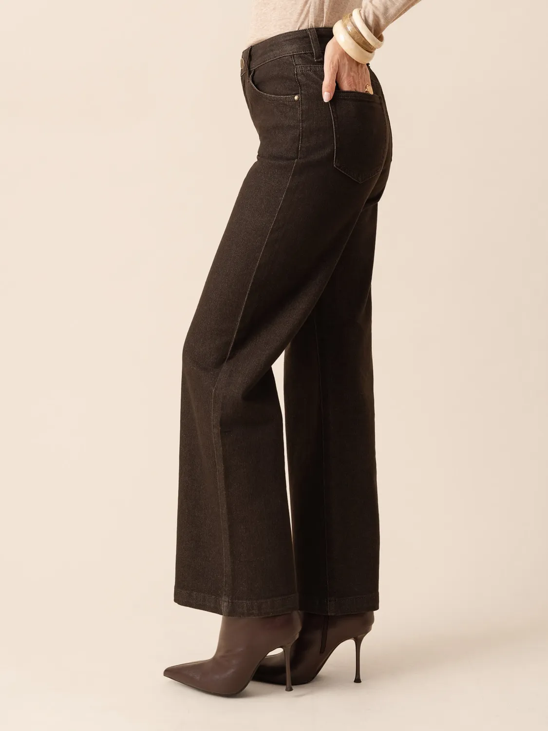 Oraije Mona jeans straight marrone