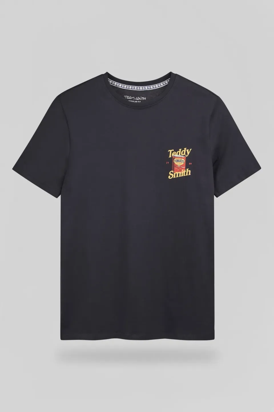 Teddy Smith T-Tomato maglietta uomo dark navy stampa petto