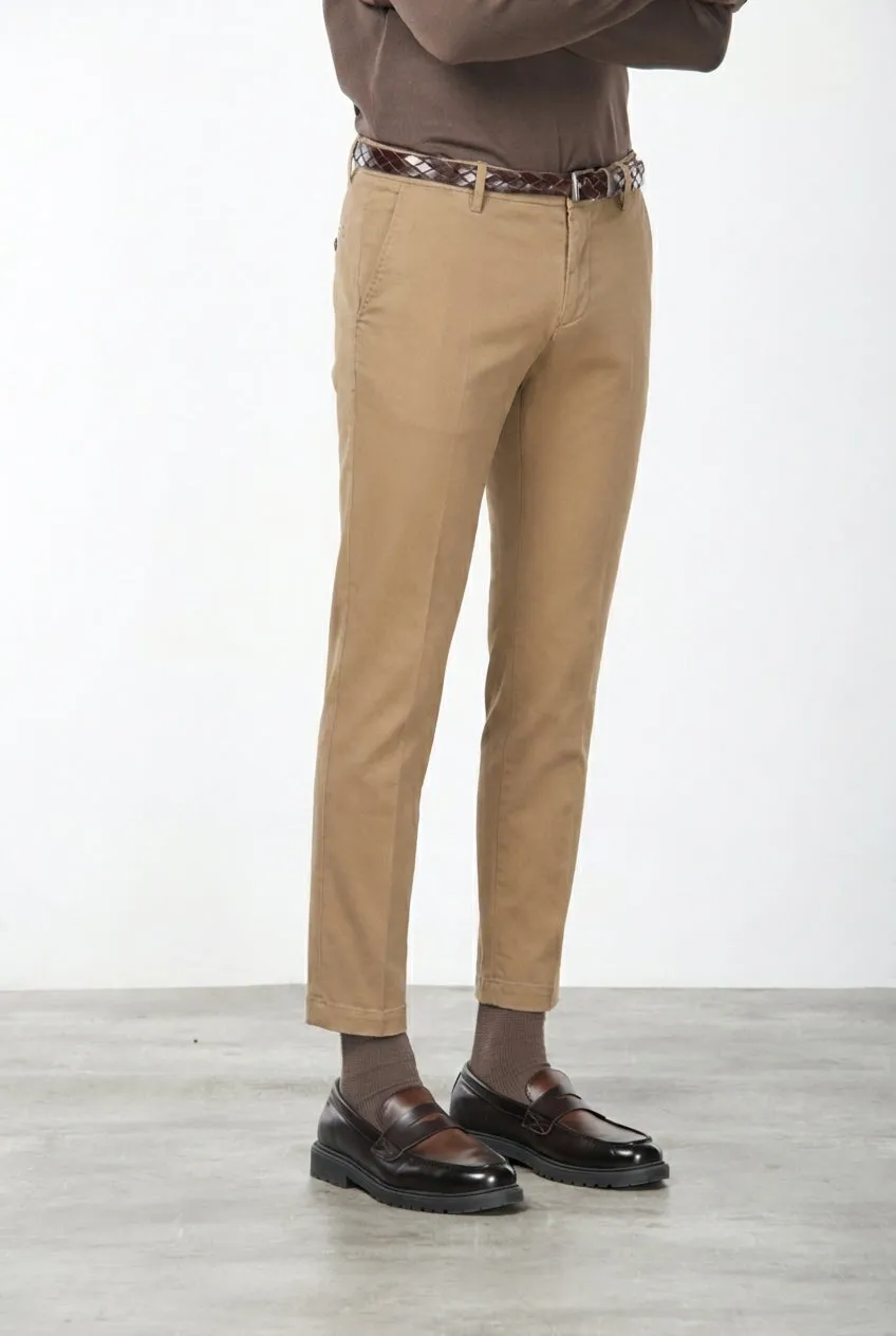 Mason's Milano chino uomo beige scuro extra slim