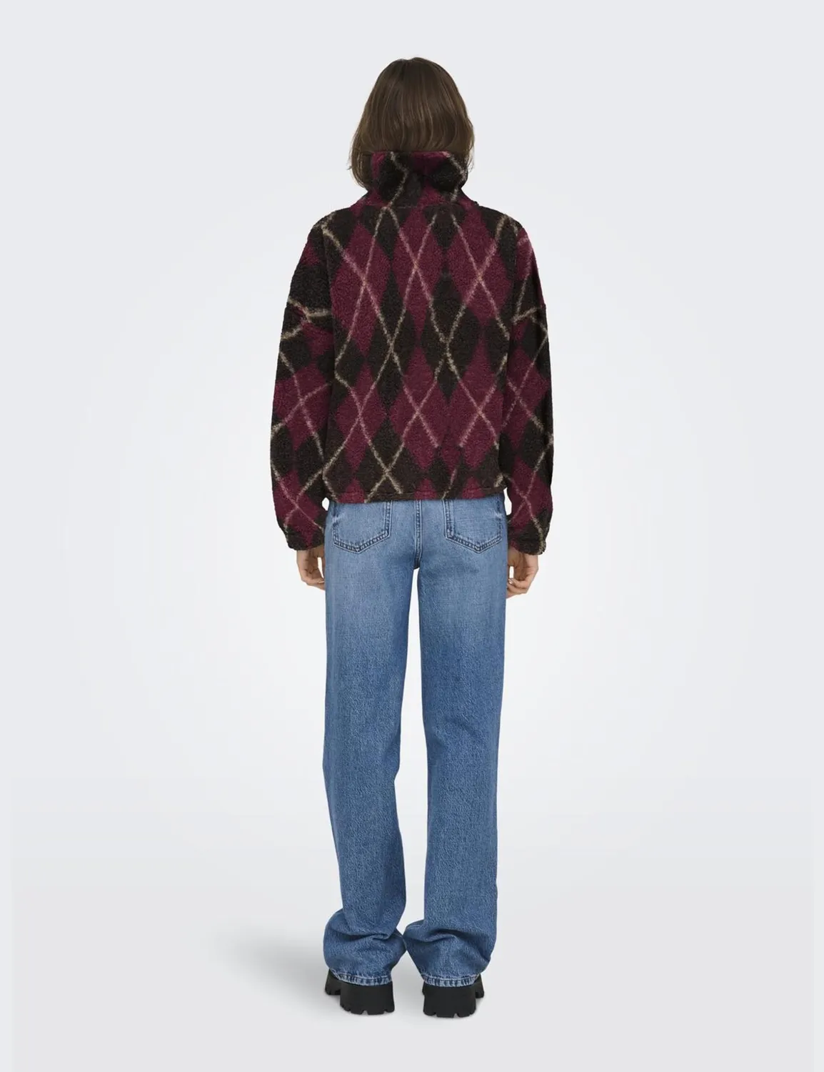ONLY ONLLine Life L/S Zip Teddy Swt Felpa S