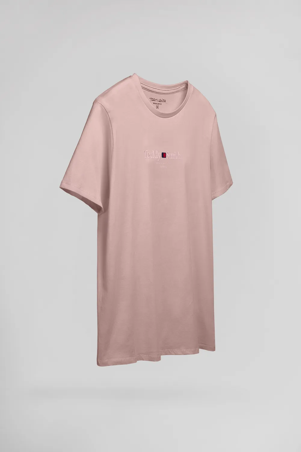 Teddy Smith T-Jim T-Shirt Rosa 100% Cotone Logo