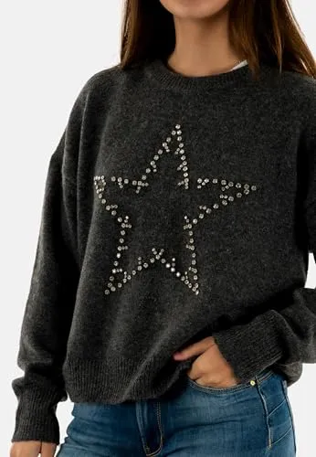 ONLY Onlrenata pullover maglione donna L grigio mélange
