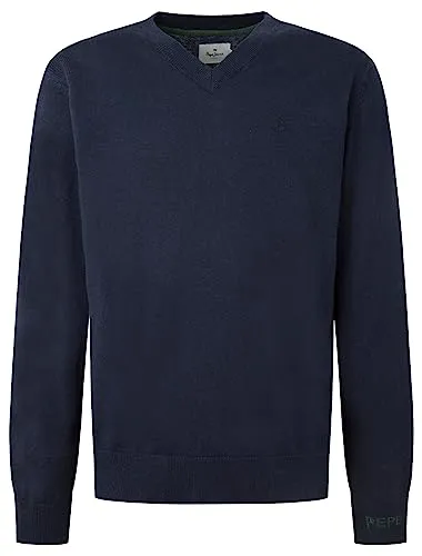 Pepe Jeans Andre V Neck maglione uomo L blu cotone