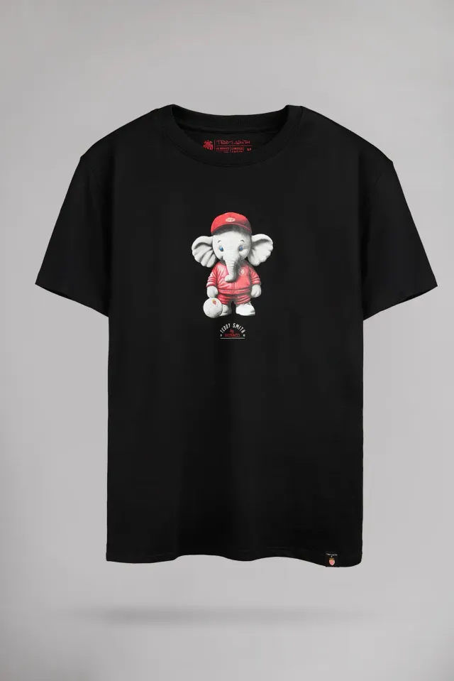 Teddy Smith T-Mascotte t-shirt nera AS Monaco uomo