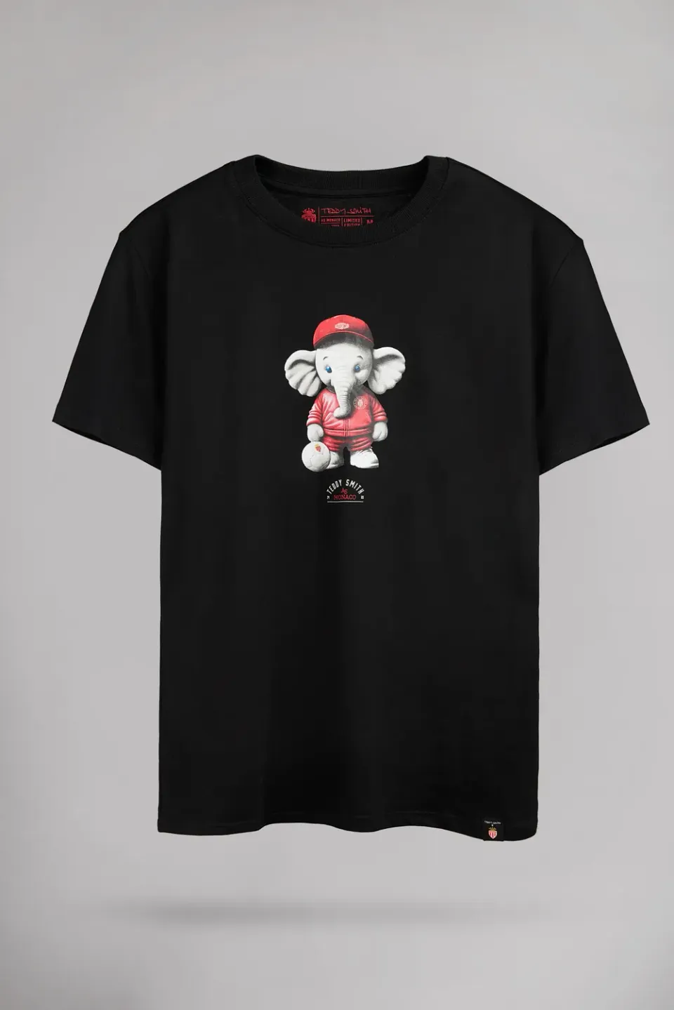 Teddy Smith T-Mascotte t-shirt nera AS Monaco uomo