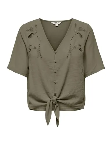 ONLY Onlevalou Mette Knot top L tessuto leggero