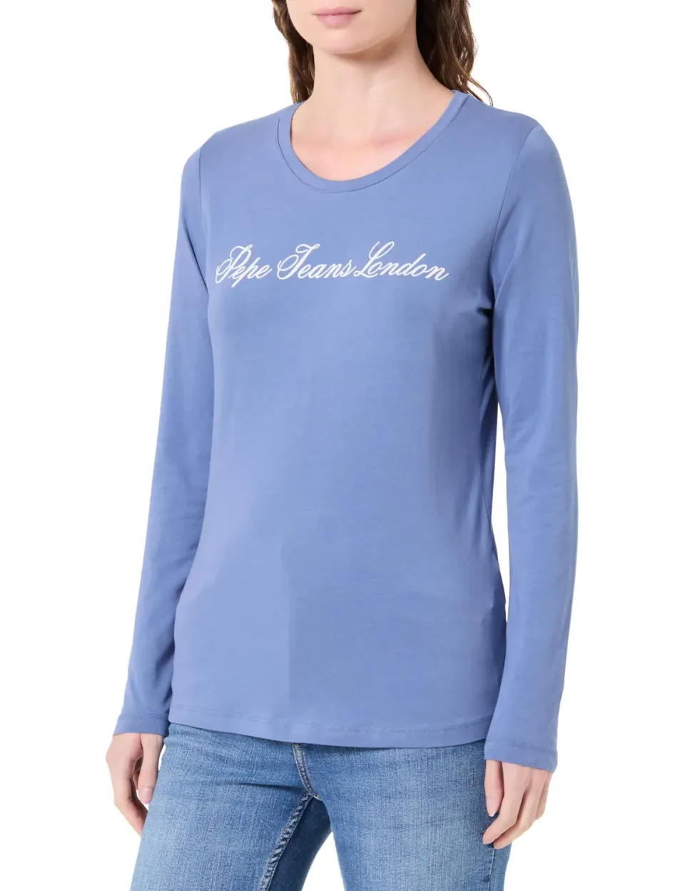 Pepe Jeans Basic Stretch Logo t-shirt donna maniche lunghe