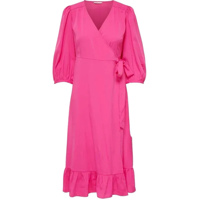 ONLY Onlolivia abito wrap midi taglia S manica 3/4
