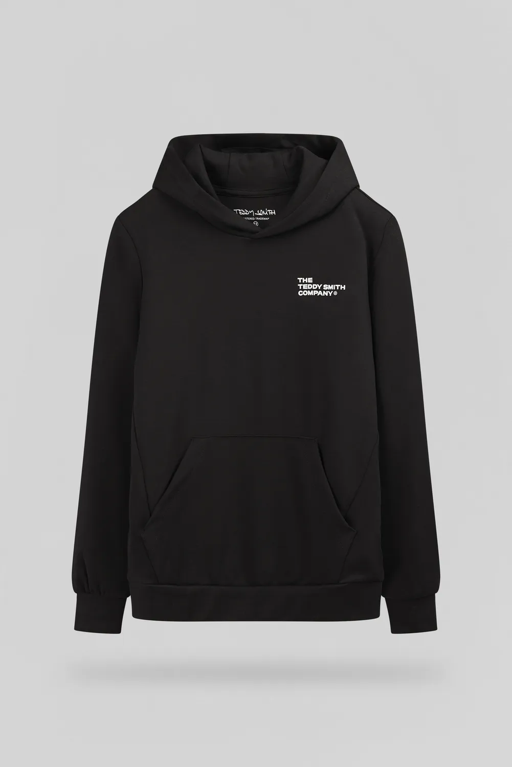 Teddy Smith S-Company Hoody JR felpa cappuccio nero interlock