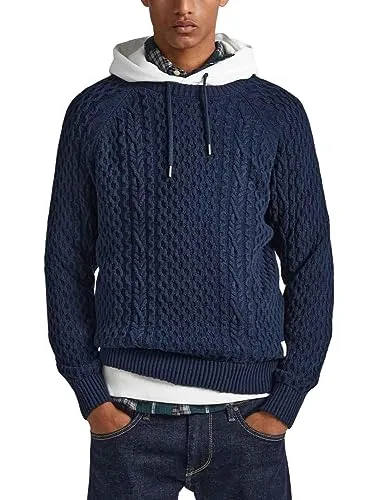 Pepe Jeans Sly maglione uomo girocollo a trecce grosse