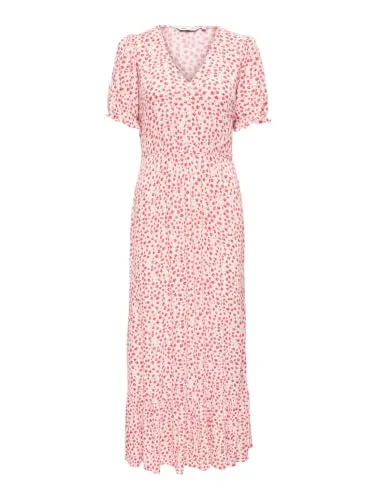 ONLY Onlchianti S/S Long Dress Wvn Noos maxi abito M
