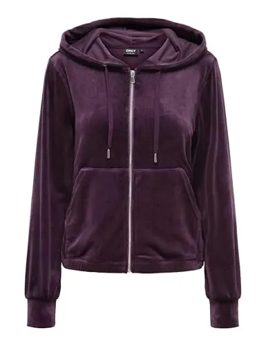 ONLY ONLREBEL felpa donna zip cappuccio taglia M