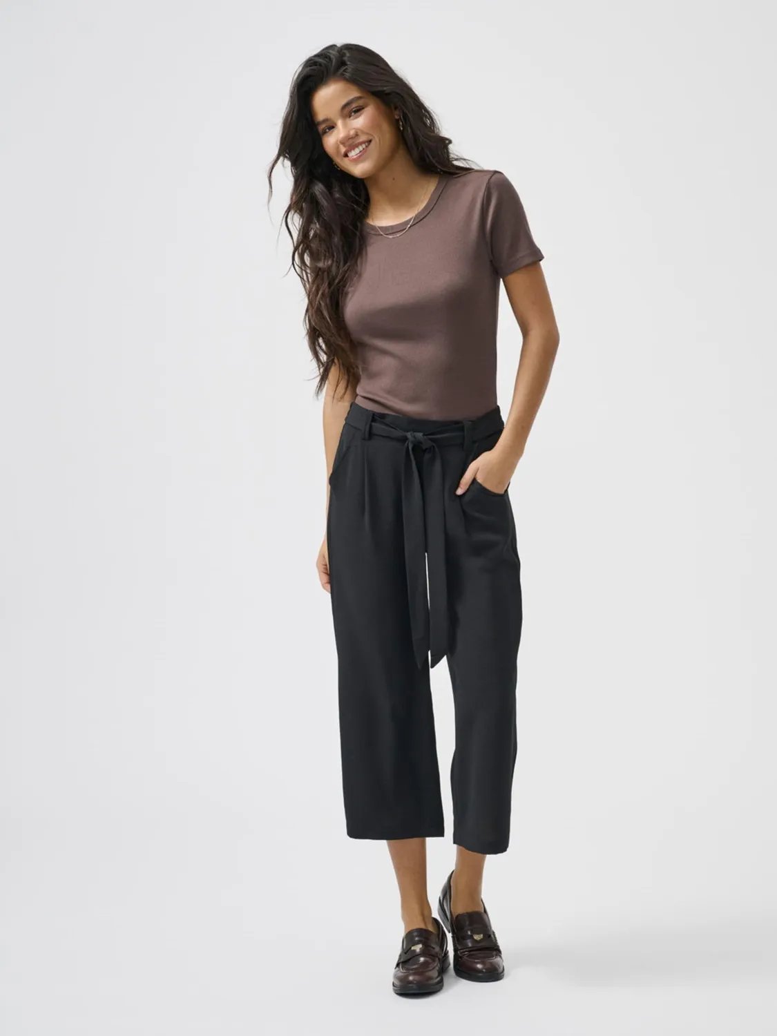 ONLY Onlwinner Palazzo pantaloni culotte neri donna