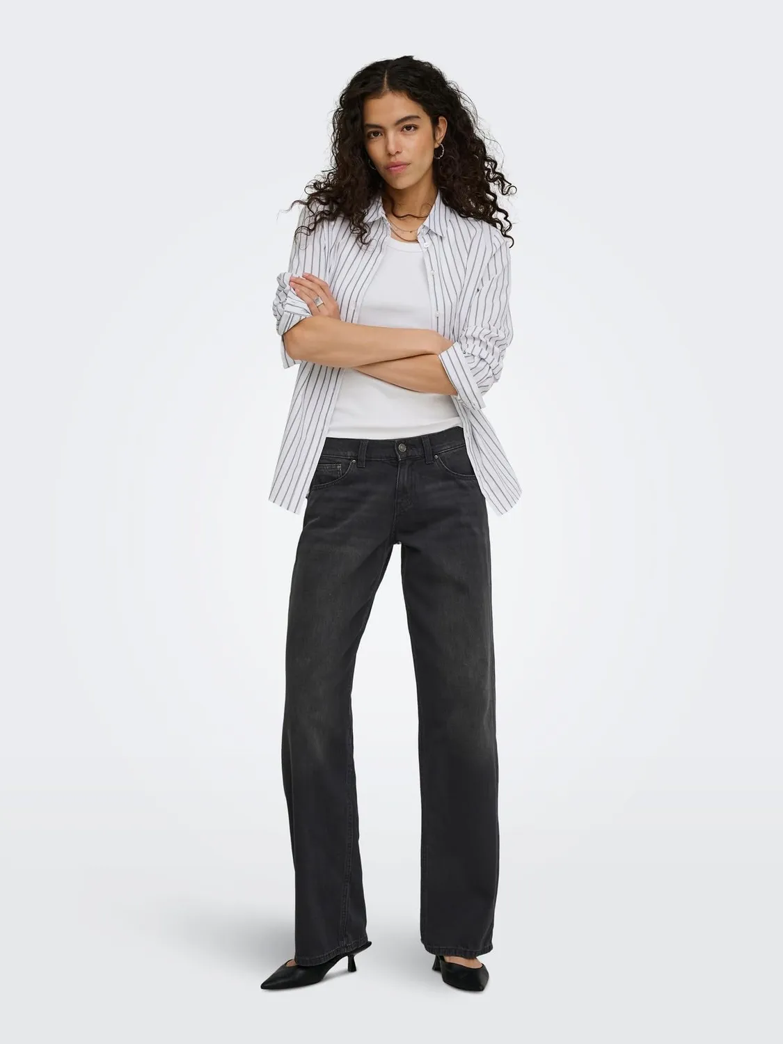 ONLY Onlbrenda Wide Leg Jeans Donna M/30L vita bassa