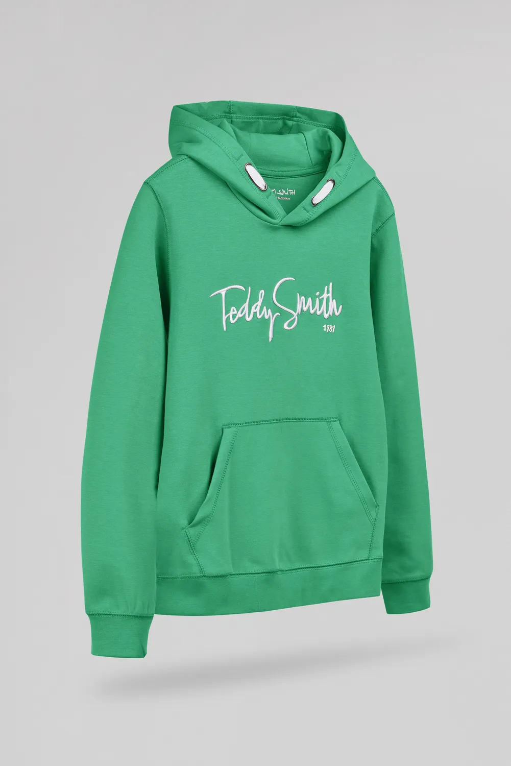 Teddy Smith S-Evry Hoody Felpa Bambino Verde Cotone Cappuccio