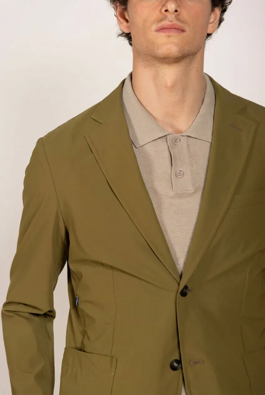 Mason's Da Vinci Tech Dynamic blazer verde militare jersey