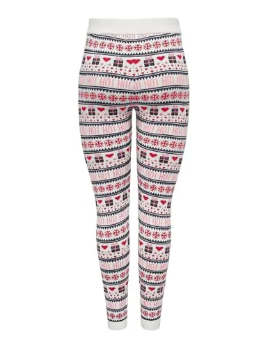 ONLY Onlxmas Present Pant Knt leggings maglia taglia M