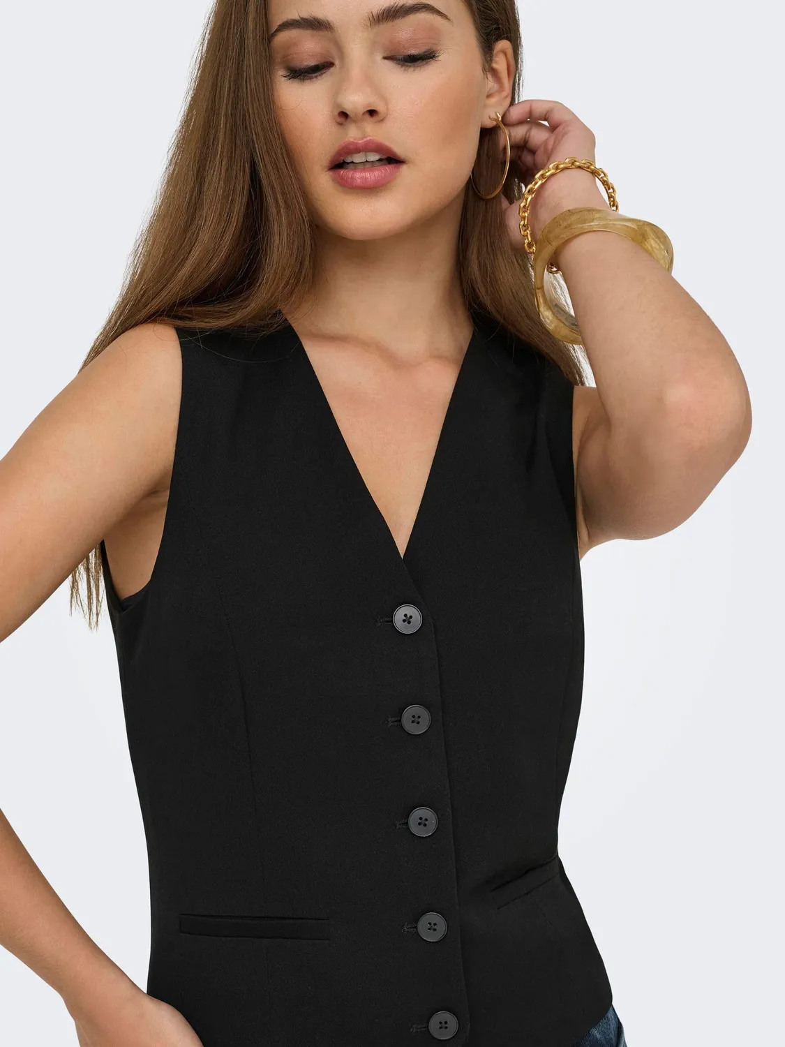 ONLY Onliris-Hattie Gilet Sartoriale monopetto