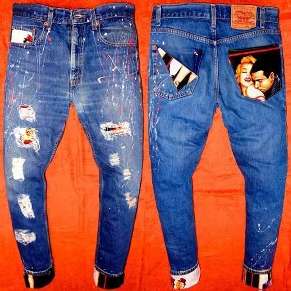 Levi’s Vintage Marilyn jeans vernice custom