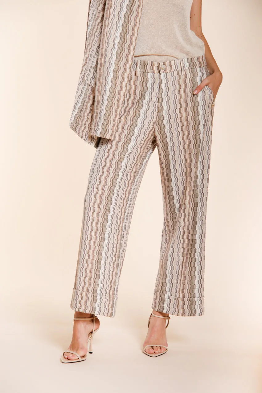 Mason's New York Studio chino donna beige righe straight