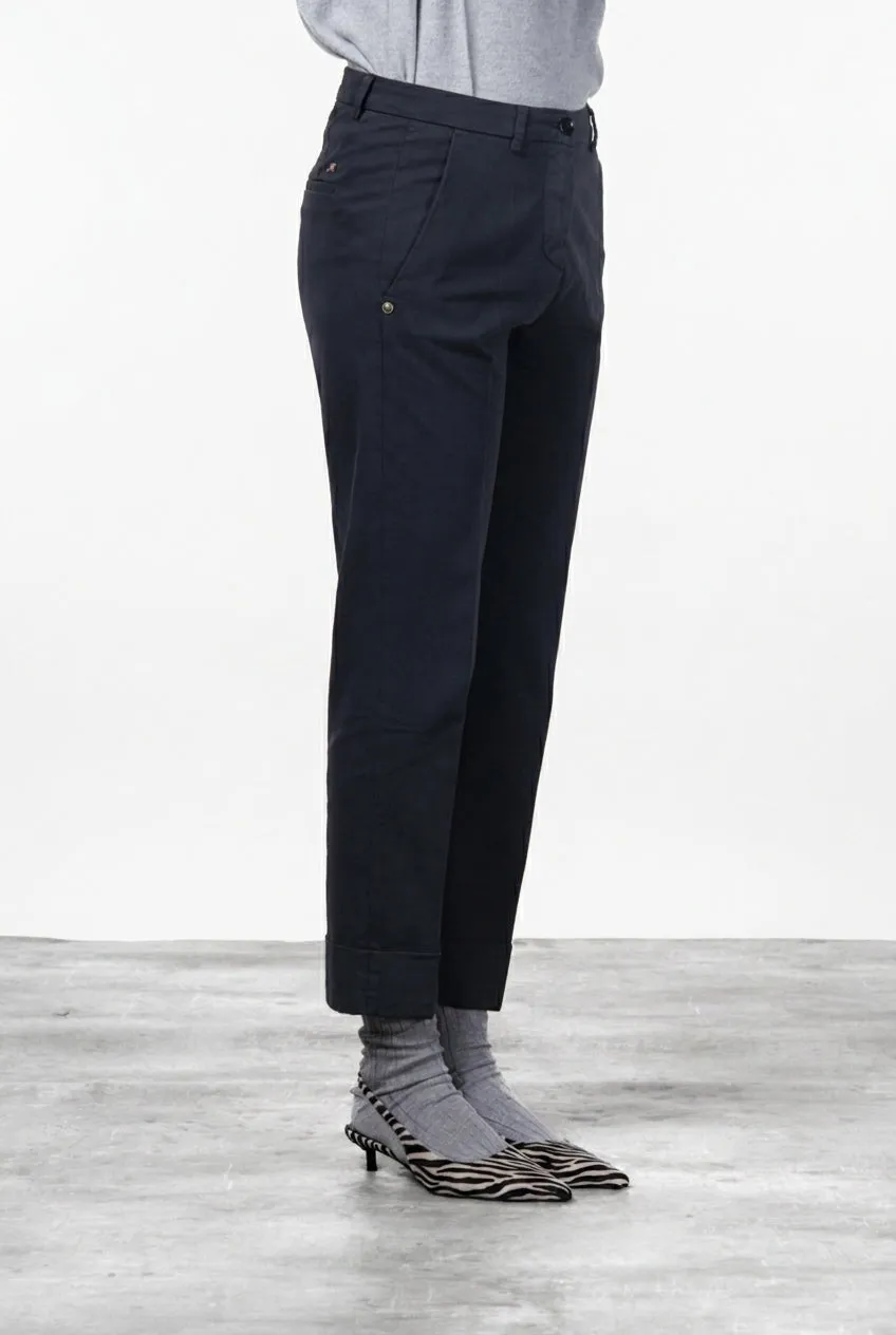 Mason's New York Carrot Chino Donna Blu Notte Carrot Fit Cotone