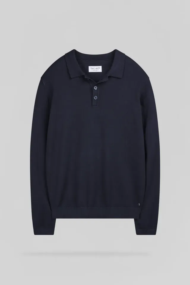 Teddy Smith P-Nitty ML polo blu navy manica lunga