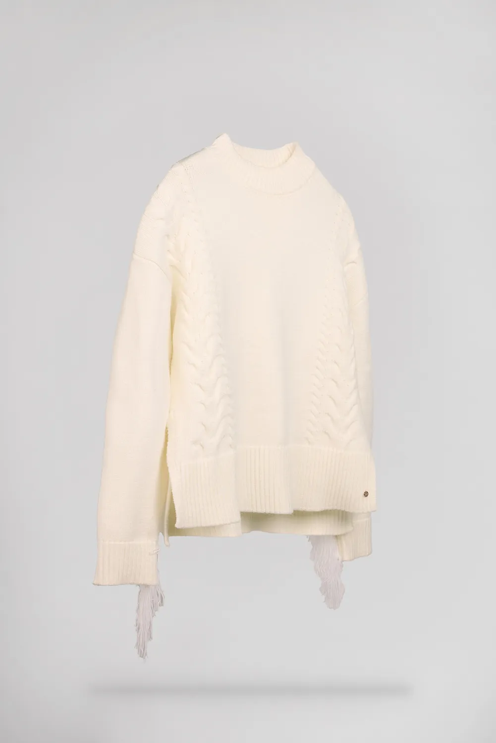 Teddy Smith P-Jennah Middle maglione donna bianco trecce