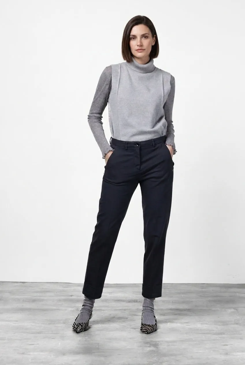 Mason's New York Carrot Chino Donna Blu Notte Carrot Fit Cotone