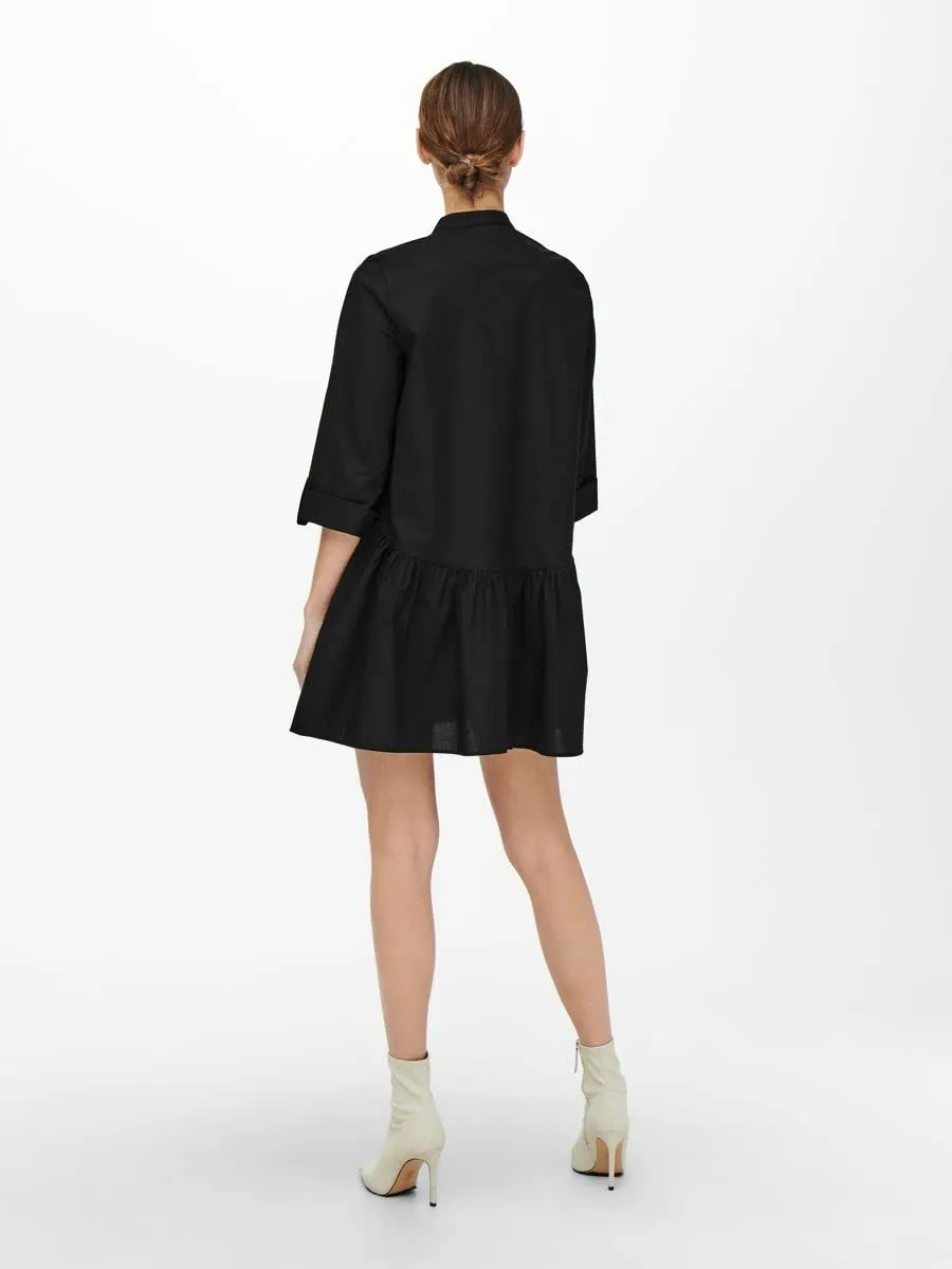 ONLY Onlditte Life abito donna 3/4 nero taglia 40 maniche 3/4