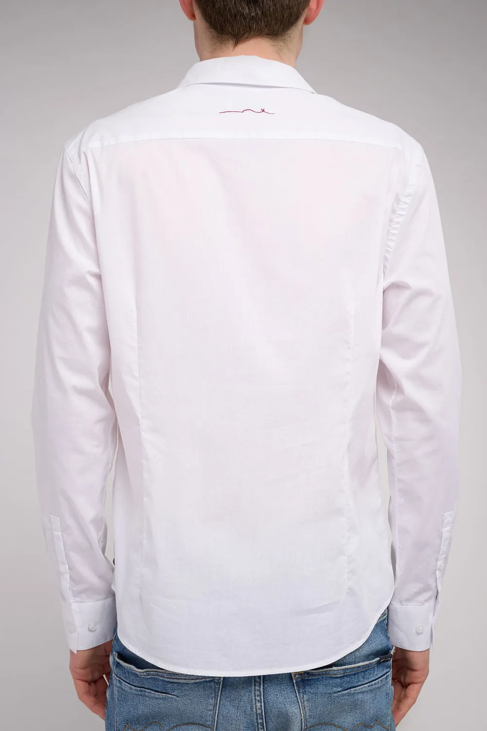 Teddy Smith C-Oswald ML camicia bianca uomo slim