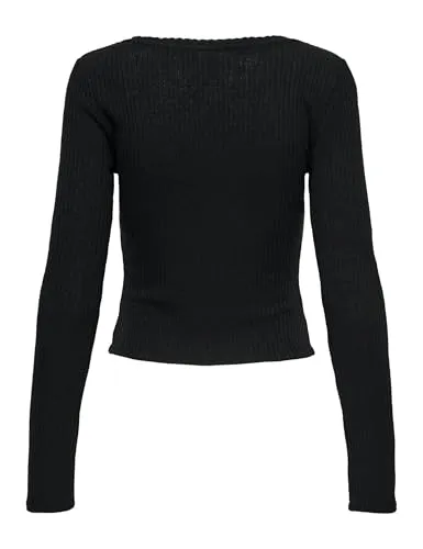 ONLY Onlnelle Life Top Maniche Lunghe XL Nero jersey