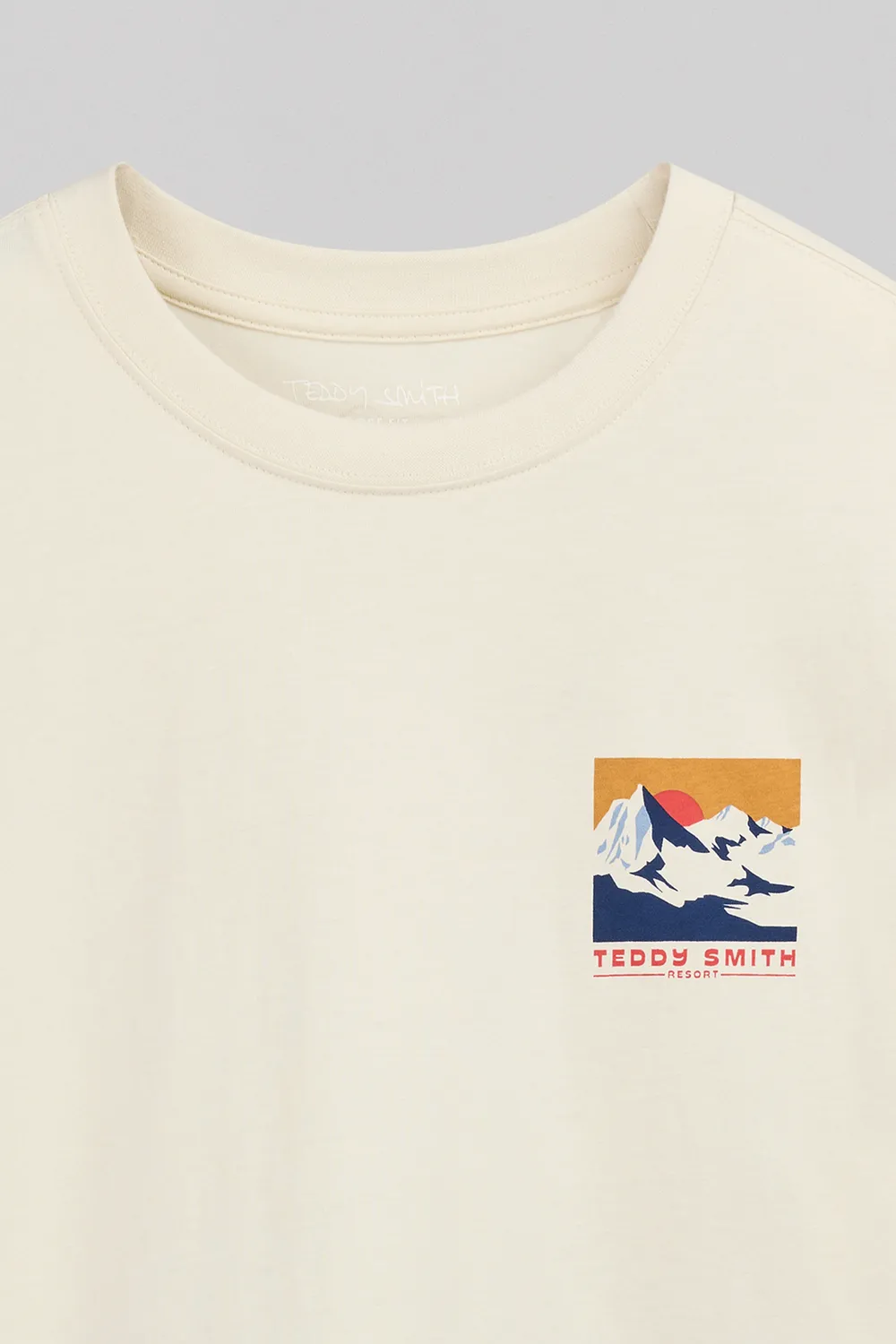 Teddy Smith T-Mountain MC Cream t-shirt crema loose fit