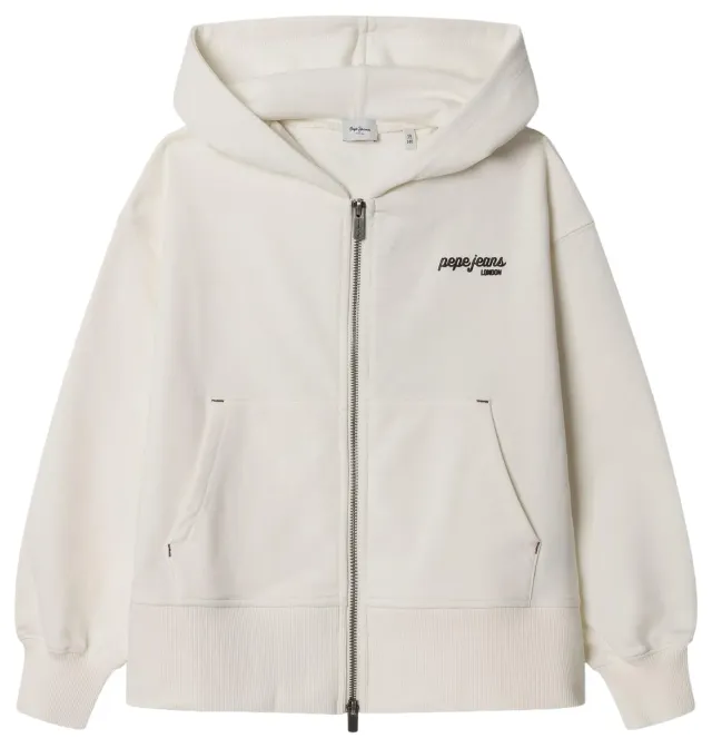 Pepe Jeans Galathea Felpa bambina 10 anni zip logo fronte retro