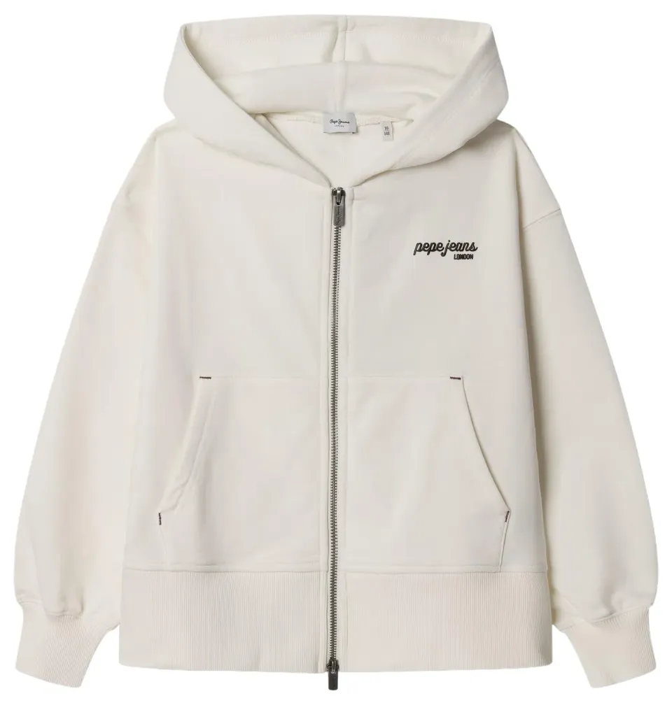 Pepe Jeans Galathea Felpa bambina 10 anni zip logo fronte retro