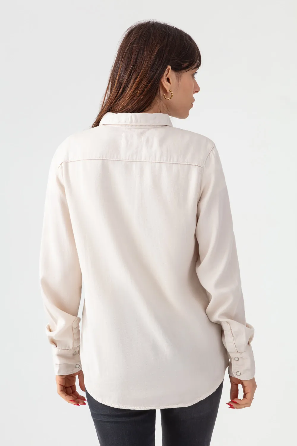 Acquaverde Clyde camicia Cream western bottoni pressione