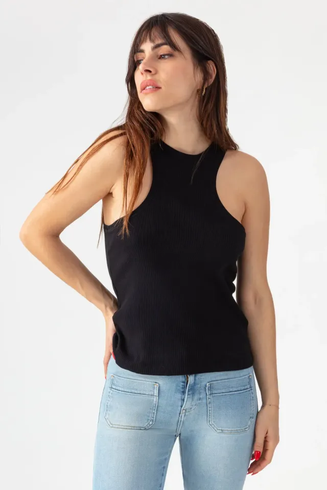 acquaverde Premium canotta Black cotone leggero