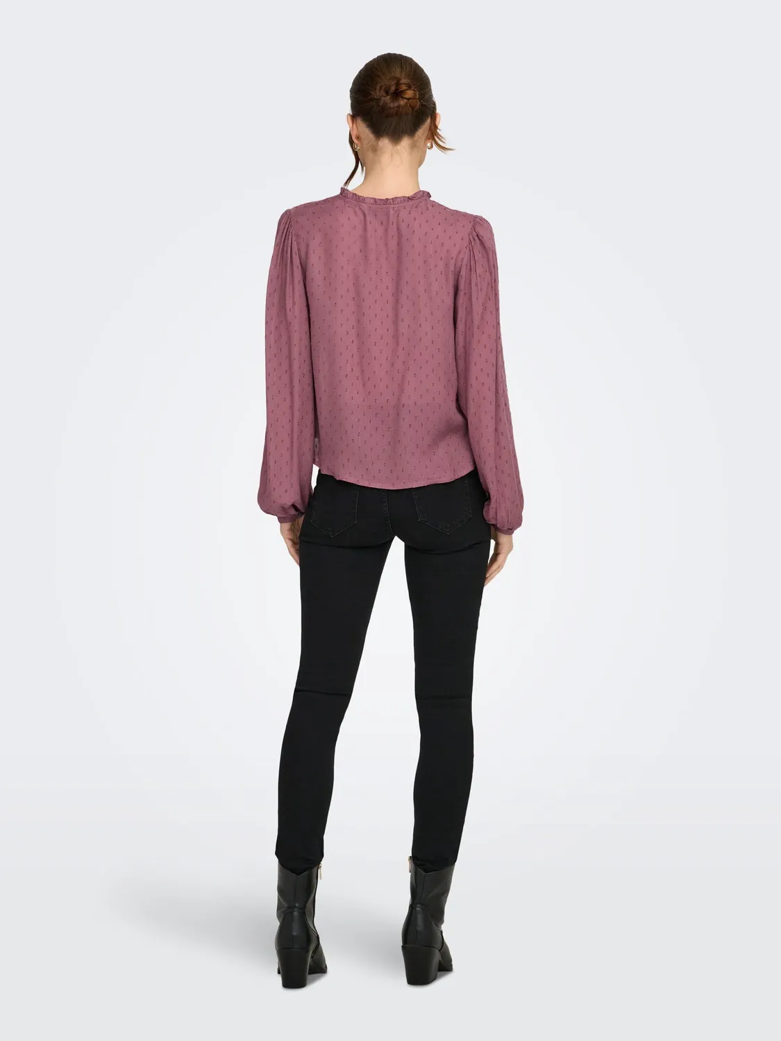 ONLY Onlgeza LS Dobby Tape top cloud dancer M