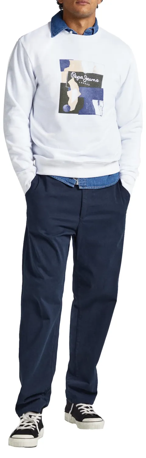 Pepe Jeans Oldwive Crew felpa uomo L bianca girocollo
