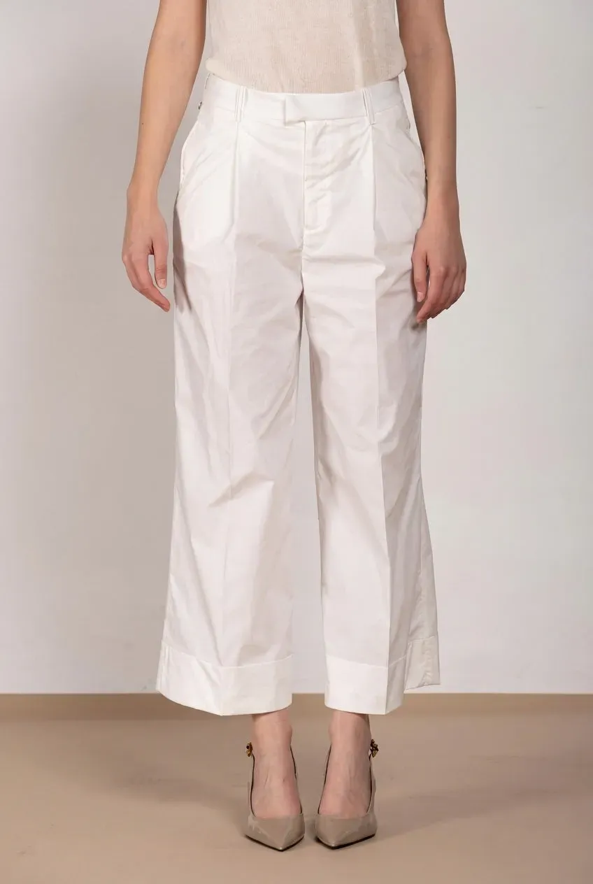 Mason's New York Wide chino bianco latte cotone