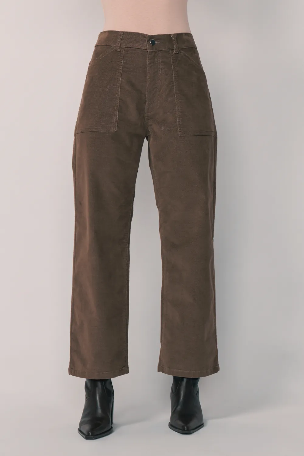 Acquaverde Eddy pantaloni velluto tabacco dritti