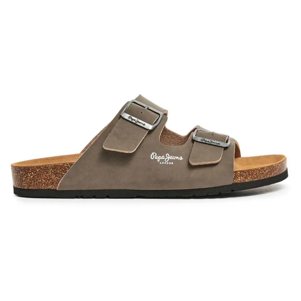 Pepe Jeans Bio Double Velour sandali uomo neri 43 EU sughero